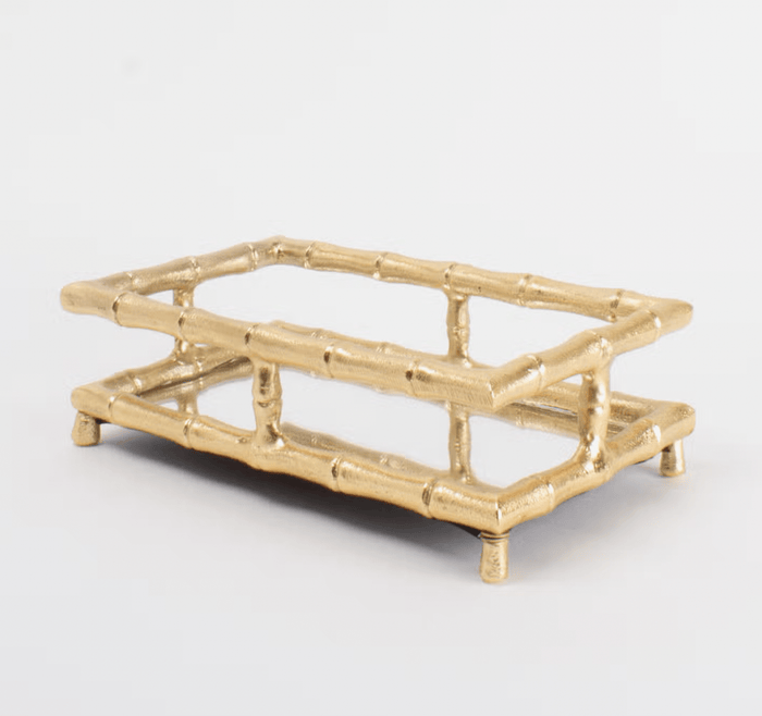 8 Oak Lane Gold Bamboo Guest Towel Tray