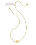 Gold Plated Abbie Medallion Pendant in Yellow Mix by Kendra Scott