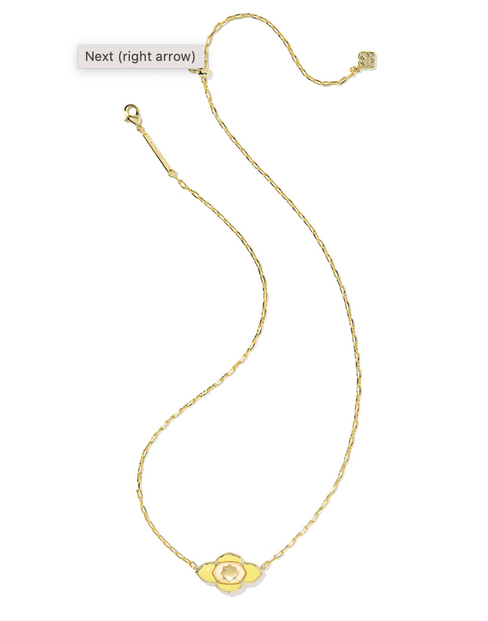 Gold Plated Abbie Medallion Pendant in Yellow Mix by Kendra Scott