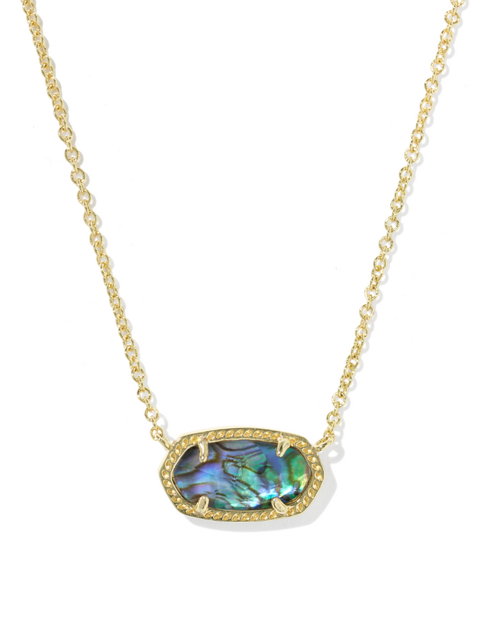 Gold Plated Elisa Necklace in Abalone Shell by Kendra Scott
