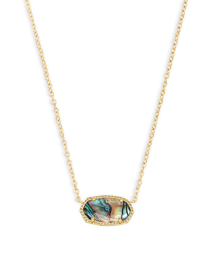 Gold Plated Elisa Necklace in Abalone Shell by Kendra Scott