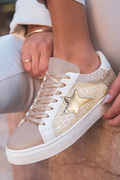 Gold Star Glitter Court Sneaker