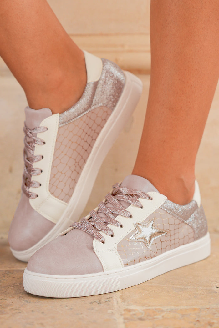 Gold Star Glitter Court Sneaker