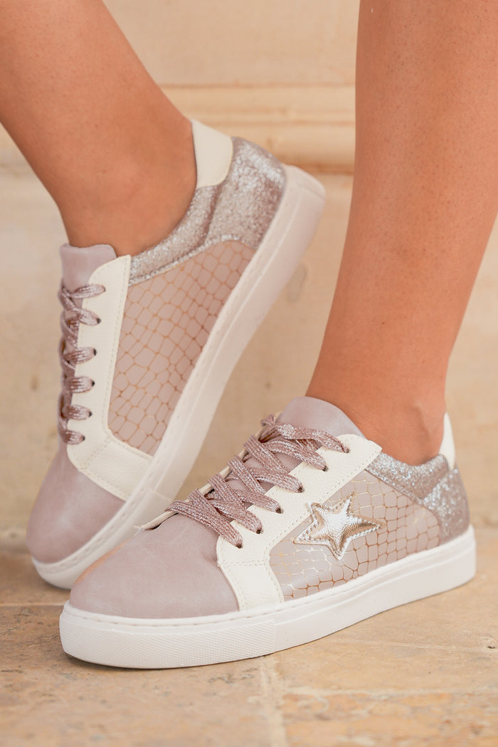 Gold Star Glitter Court Sneaker