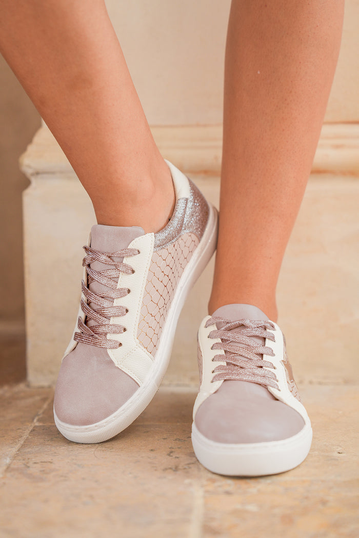 Gold Star Glitter Court Sneaker