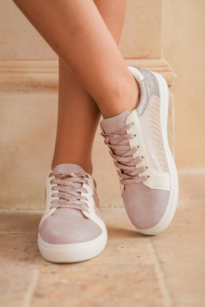 Gold Star Glitter Court Sneaker