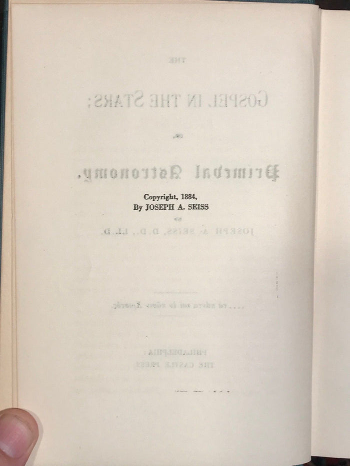 GOSPEL IN THE STARS, OR PRIMEVAL ASTRONOMY - Joseph Seiss - 1884 - ASTROLOGY