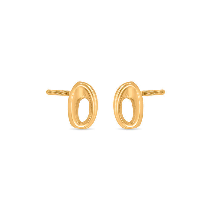Grace Loops Studs Gold Earrings for Women