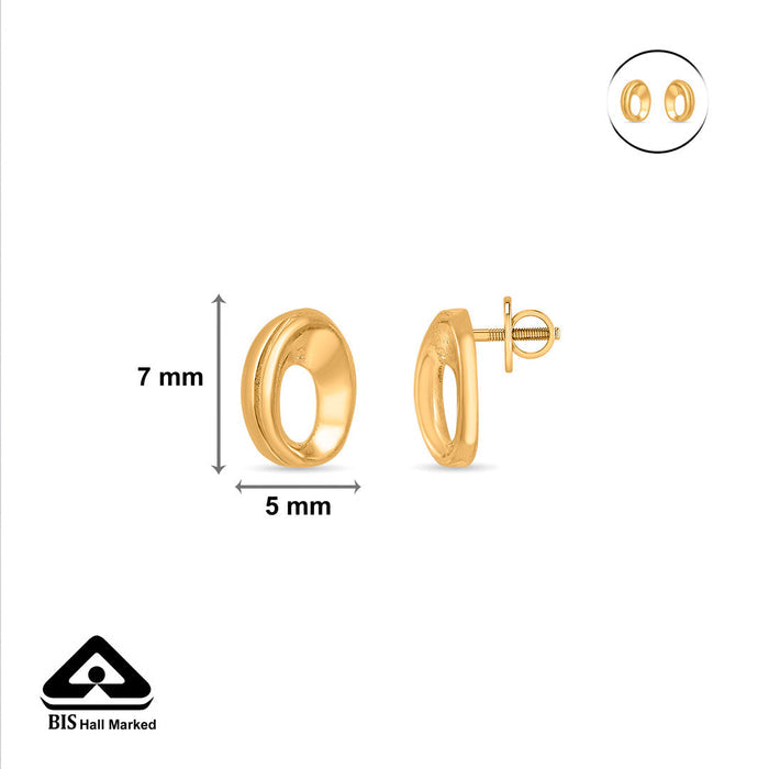 Grace Loops Studs Gold Earrings for Women