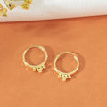 Graceful Beads Hoops & Huggies Gold Earrings
