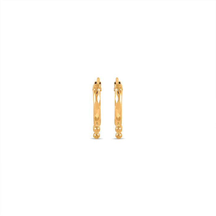 Graceful Beads Hoops & Huggies Gold Earrings