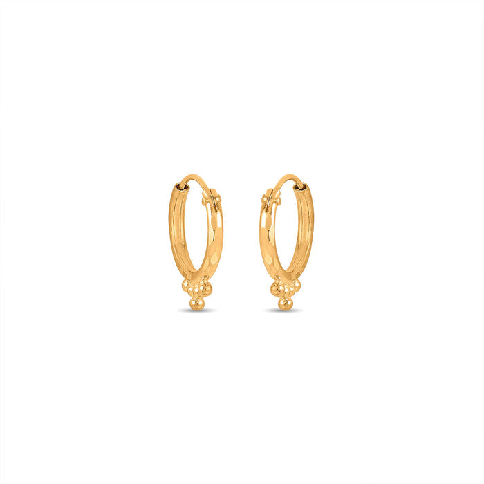 Graceful Beads Hoops & Huggies Gold Earrings