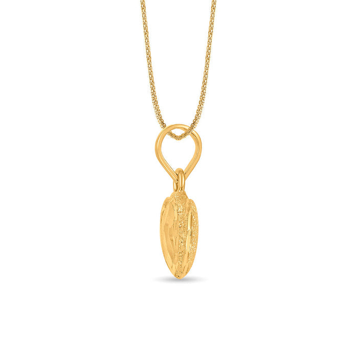 Graceful Desire Heart Gold Pendant