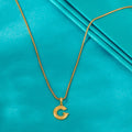 Graceful G Alphabet Gold Pendant