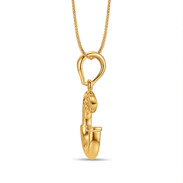 Graceful G Alphabet Gold Pendant