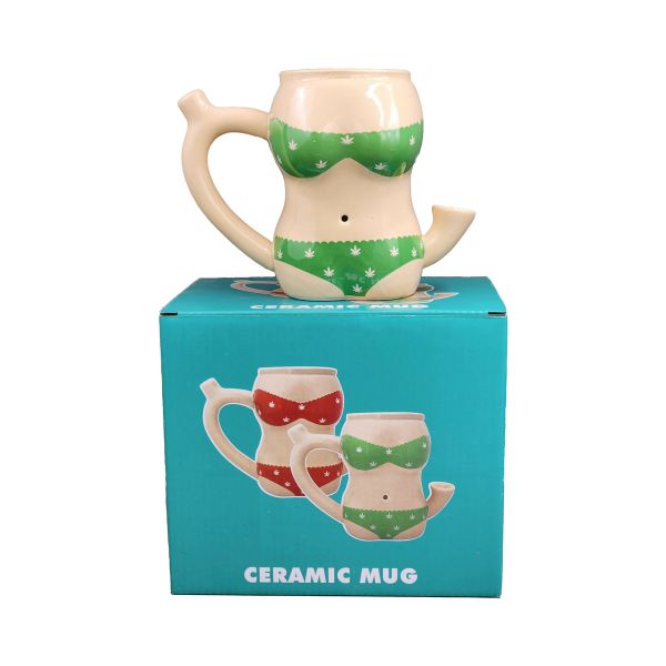 Green Bikini Mug Pipe - INHALCO