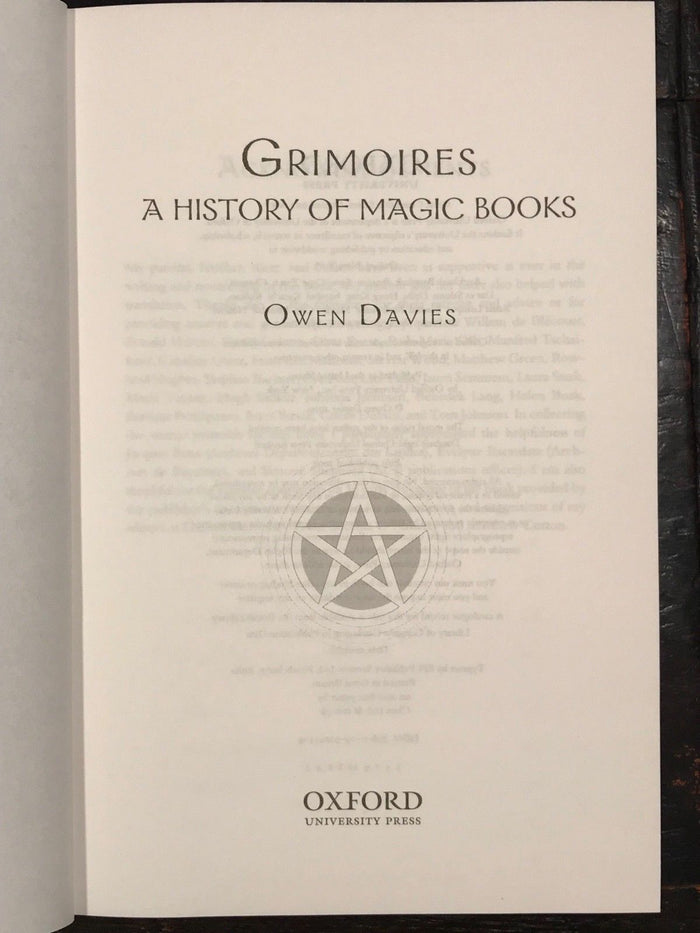 GRIMOIRES: A HISTORY OF MAGIC BOOKS - Davies, 1st 2009, WITCHCRAFT MAGICK SPELLS