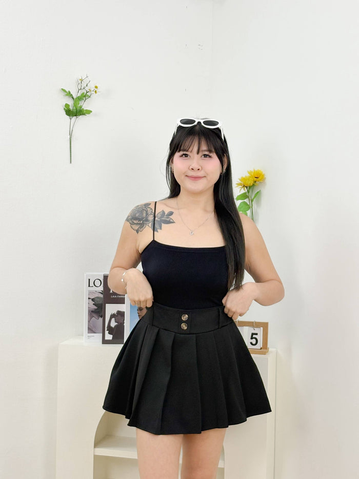 Hampton Pleated Skort (Black)