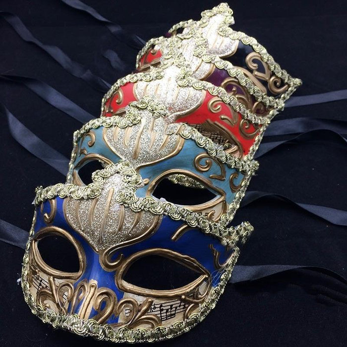 Hand-painted Venetian Design Masquerade Masks