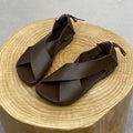 Handmade Sandals Artistic Retro Fish Mouth Soft Flat Bottom Soft Leather