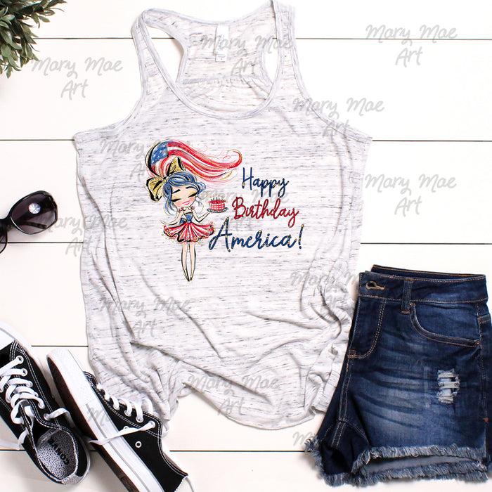 Happy. Birthday America - Sublimation png file/Digital Download