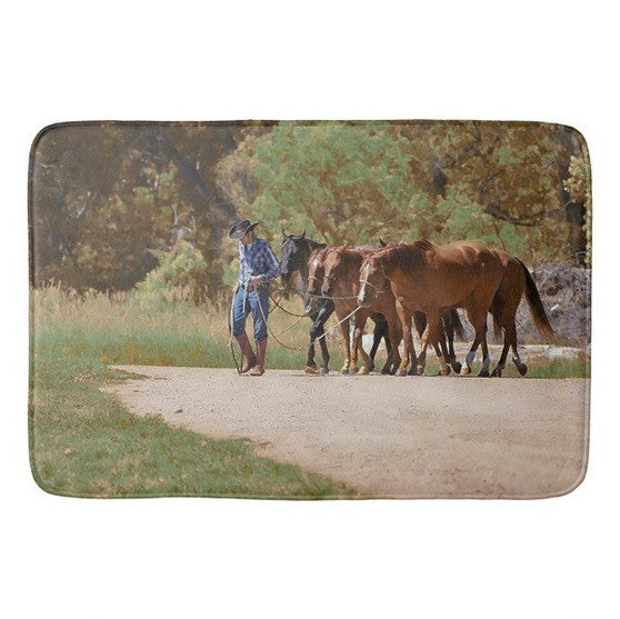 He Leads Me to Still Waters Bath Mat