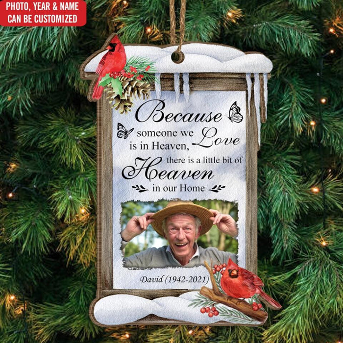 Heaven In Our Home - Christmas In Heaven - Christmas Ornaments - Sympathy Gifts - Cardinal Ornament - Memorial Ornament