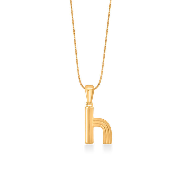 Heavenly H Alphabet Gold Pendant