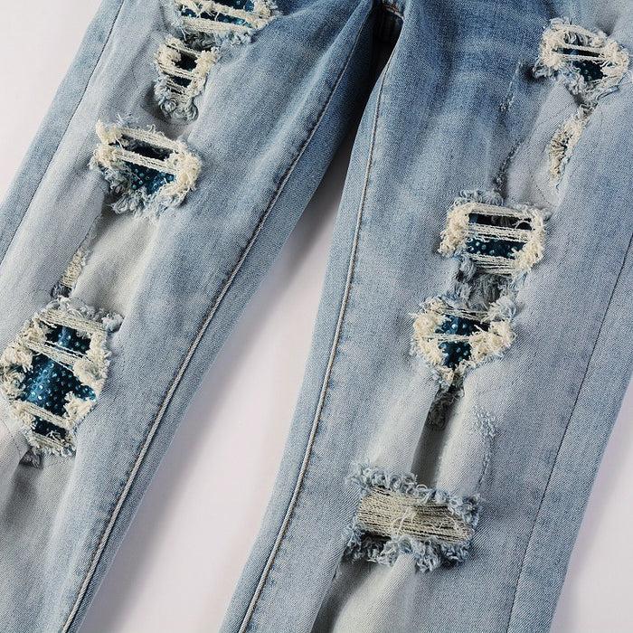 High Street Blue Diamond Washed Jeans Men