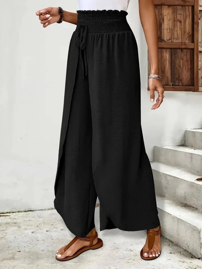 High - Waisted Side Slit Pants - The PM Edit