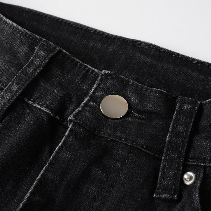Hole & Patch Jeans Men's Slim Fit Skinny Pants