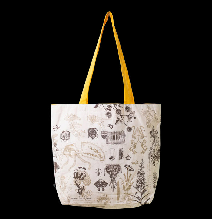 Honey Bee Canvas Tote Bag-Bags-Cognitive Surplus-PaxtonGate
