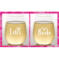 I Do - Stemless Shatterproof Wine Glasses (2 Pack)
