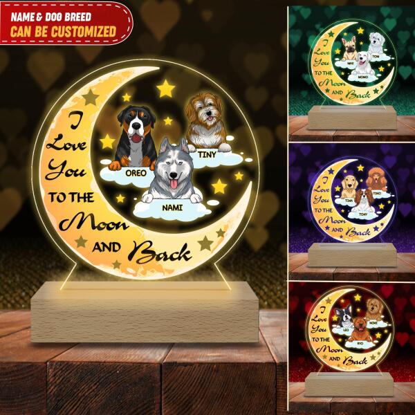 I Love You The Moon And Back - Personalized Acrylic Lamp