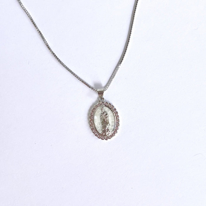Our Lady of Guadalupe Necklace- Silver