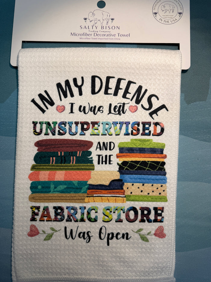 In My Defense I was left Unsupervised in a fabric store towel Bernina Jeff Sewing Machine Supplies Colorado