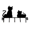 Iron Kitten Door Back Coat Key Holder Towel Hook