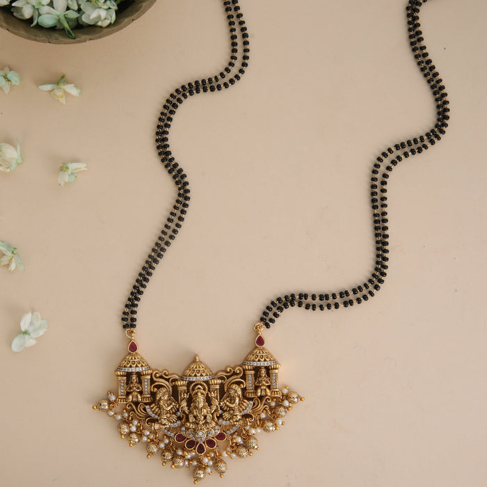 Ishani Antique Black Beads Necklace
