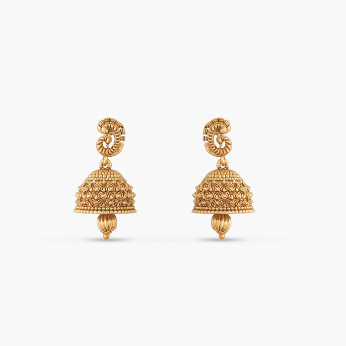 Ishita Antique Jhumka Earrings
