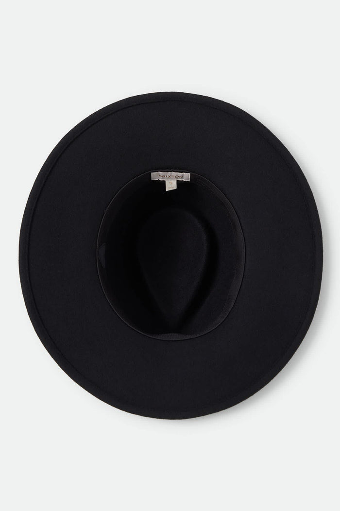 Women's Juniper Packable Hat in the color Black - Additional Laydown image