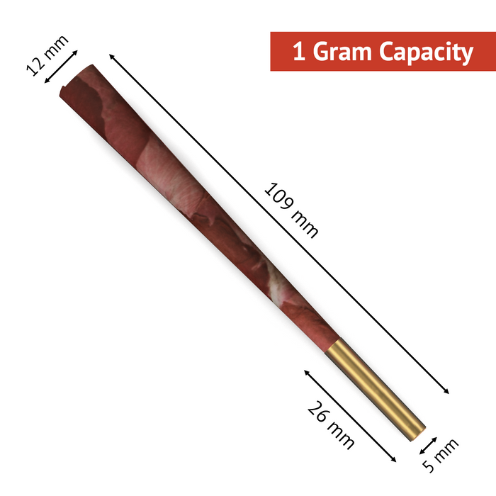 Kandu NYC  Rose Petal Pre-rolled Cones 109mm Display Jar of 30 Count