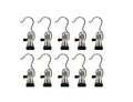 Kitchen Storage Metal Clothes Hanger Pins Boot Hanger-Decorative Shower Curtain Hooks or Multipurpose Hanger large Clip Hooks for Laundry Hooks Shoes/Scarves/curtain or Hanging Photos Set of 10