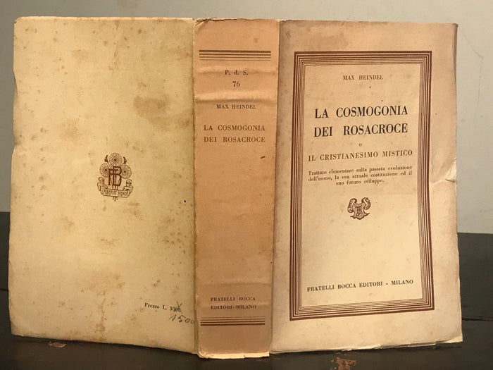 LA COSMOGONIA DEI ROSACROCE - Max HEINDEL, 1953, ROSICRUCIAN MYSTIC CHRISTIANITY