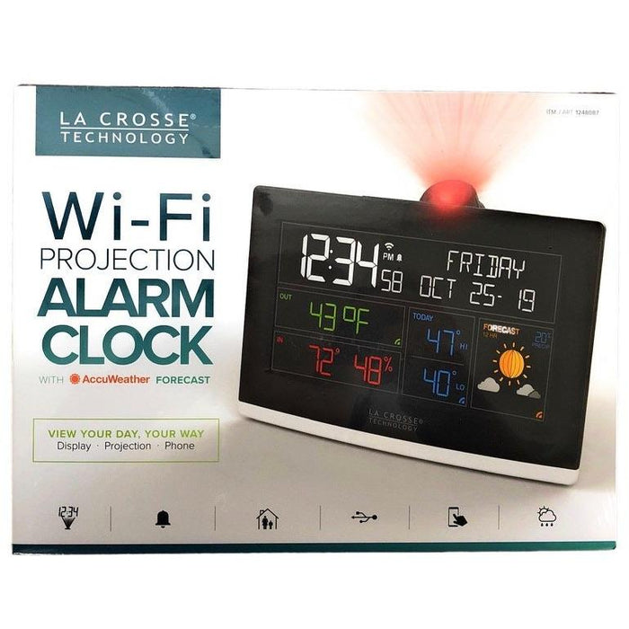 La Crosse Technology 1248087 Wifi Alarm Clock, Black