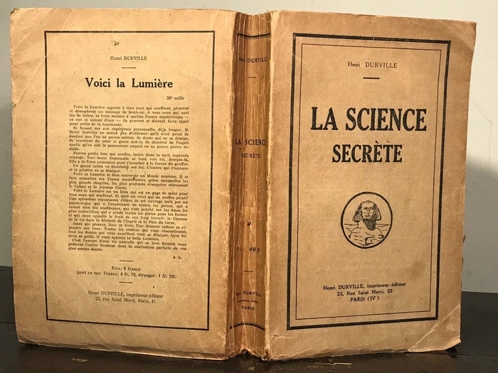 LA SCIENCE SECRETE - Henri Durville - 1st Ed, 1923 - OCCULT, SECRET SOCIETIES