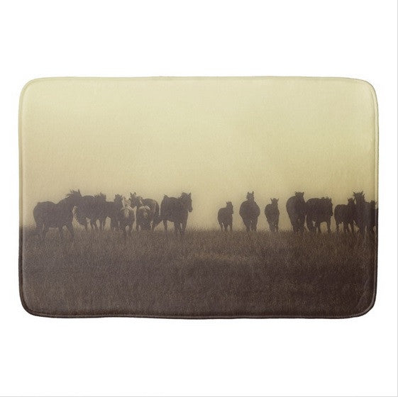 Last Run at Dusk Bath Mat