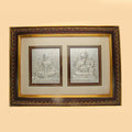 Laxmi and Ganpati Silver Frame