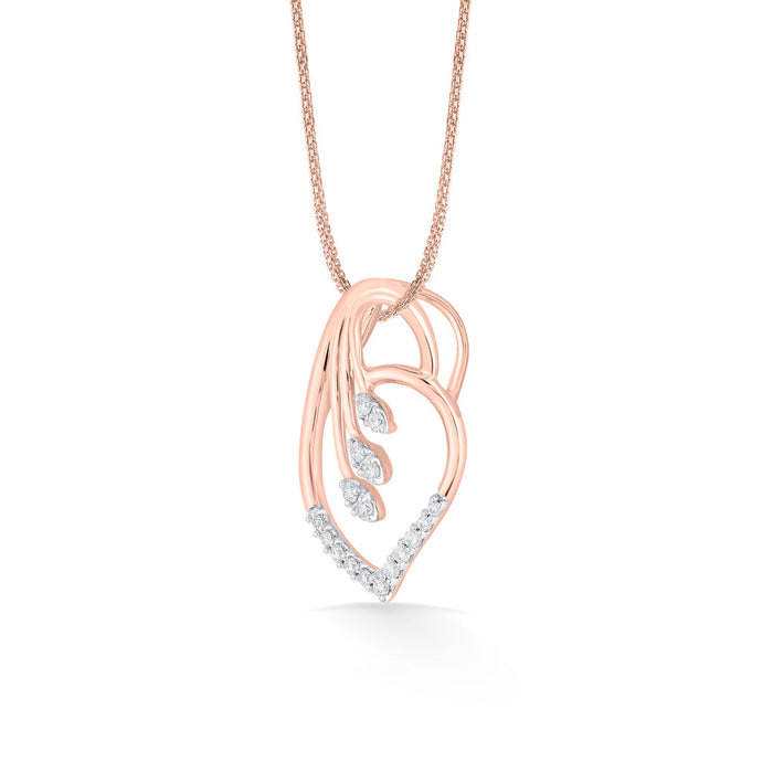 Leafy Wave Classic Pendant Diamond Jewellery