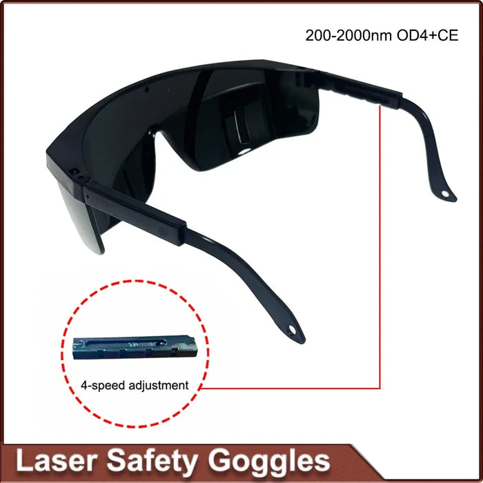 Lnfrared UV Beauty Hair Removal Lnstrument Laser Protective Cover 200-2000nm OD4+CE Protective Glasses