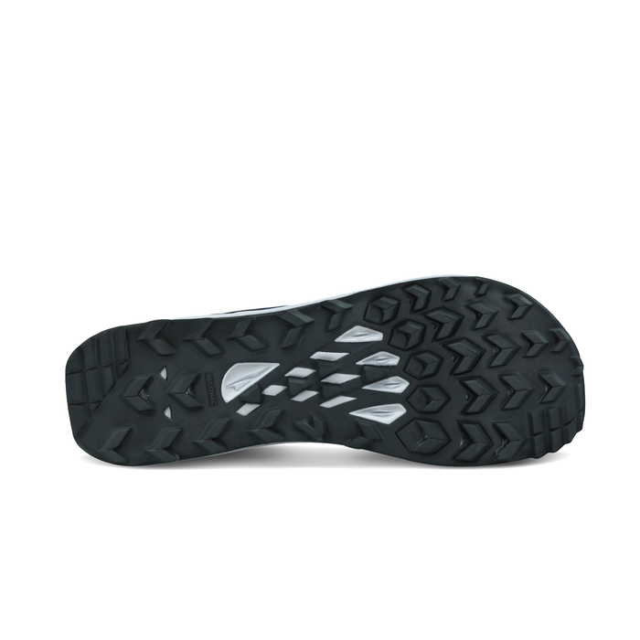 Black shoe sole with textured tread pattern